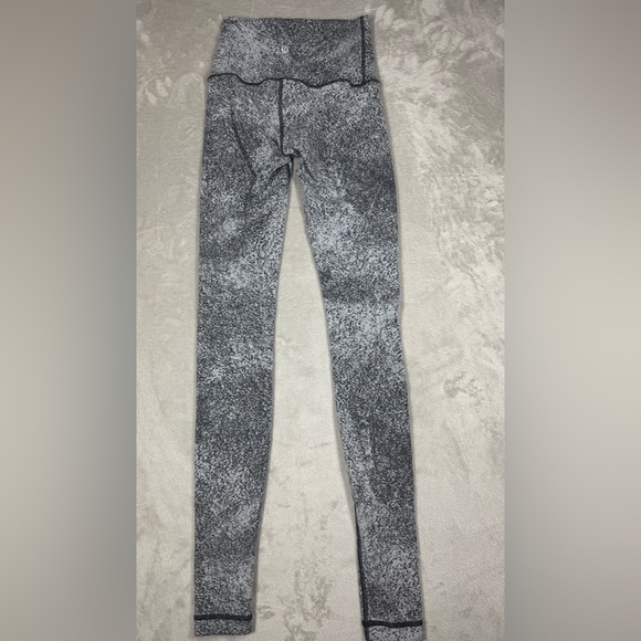 Lululemon Wunder Under Pant Hi-Rise Luon Spray Jacquard White Black Leggings 4 - Picture 11 of 16